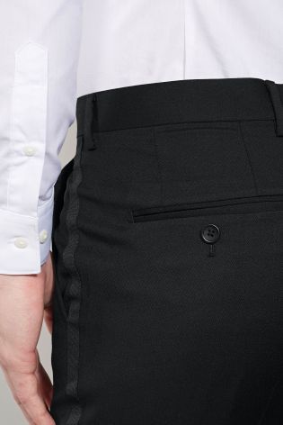 Black Signature Tuxedo Slim Fit Suit: Trousers